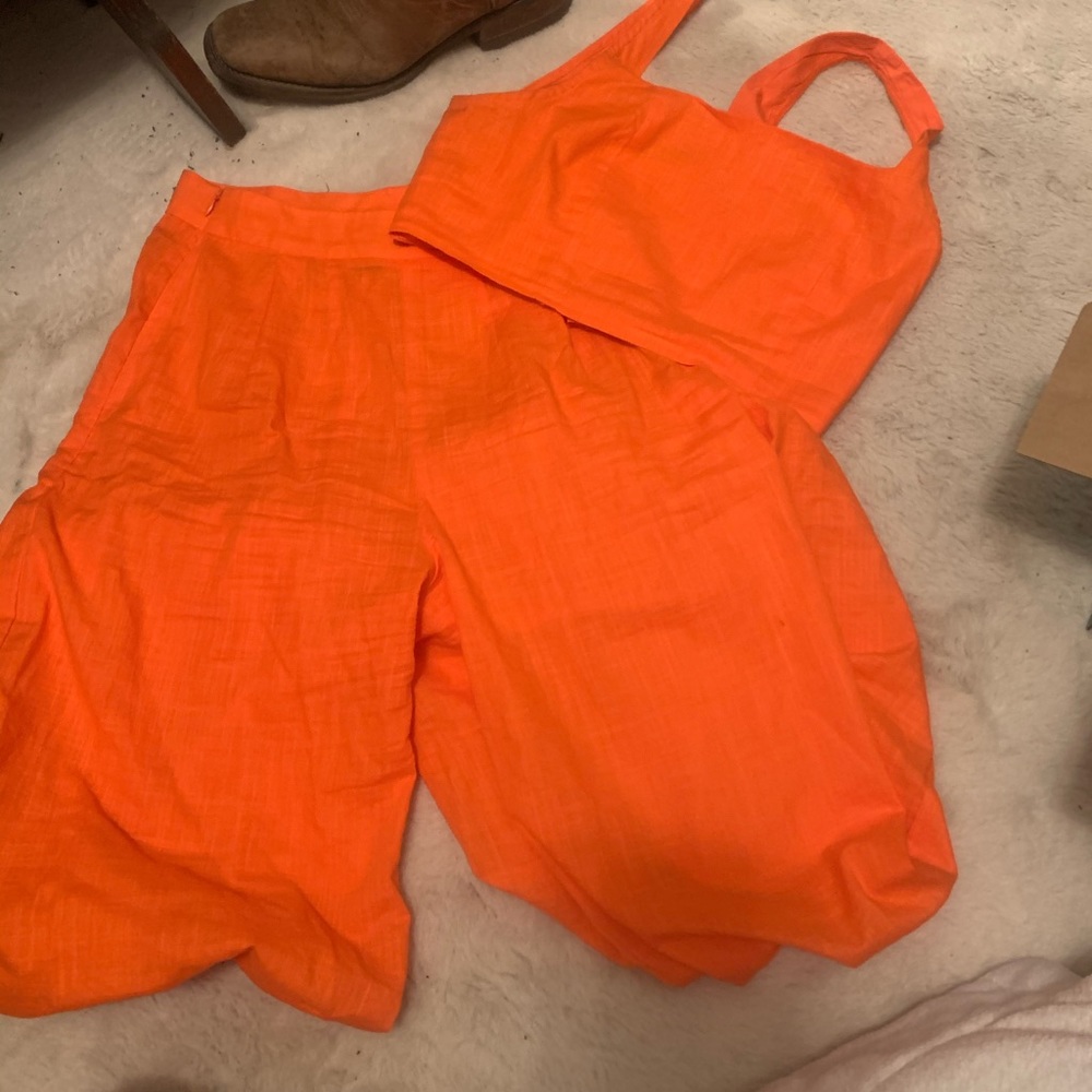 Orange Linen Set - Picture 9 of 11